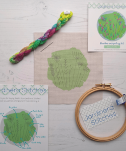 Summer meadow embroidery kit contents