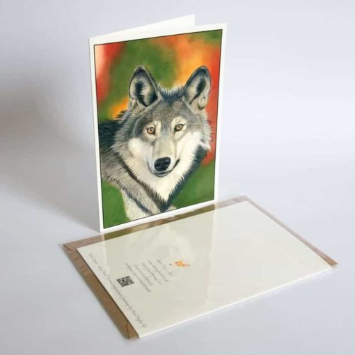 Wolf greeting card by Alan Taylor Art
