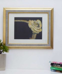 Snkae painting with gold coloured frame