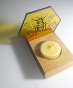 bee oak tealight gift