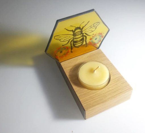 bee oak tealight gift