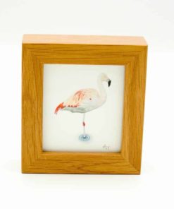 Flamingo miniature box framed art by Alan Taylor Art