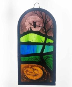 Fox Landscape Stained Glass