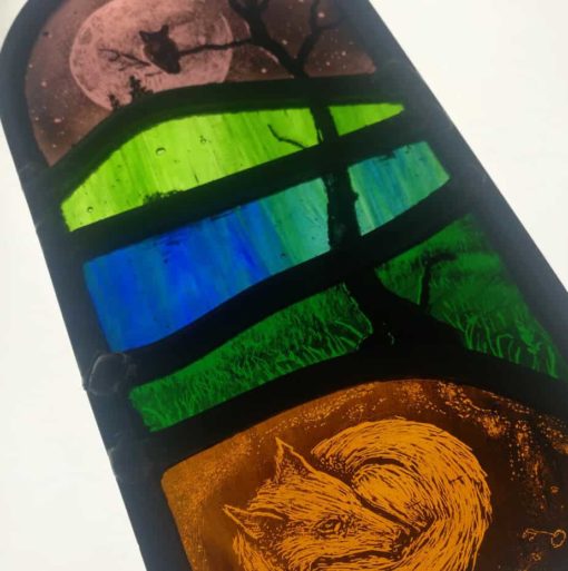 fox stained glass