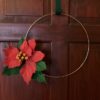 paper poinsettia wall hanging