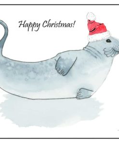 Seal christmas fine art greeting card
