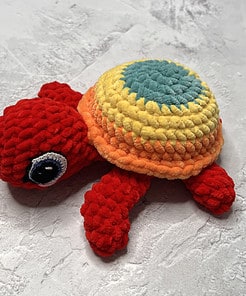 super cute plush rainbow turtle