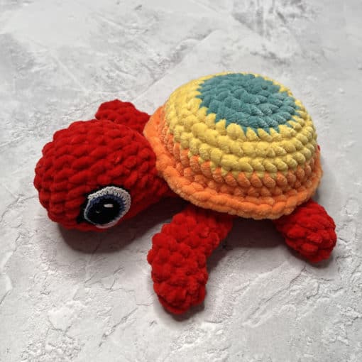 super cute plush rainbow turtle