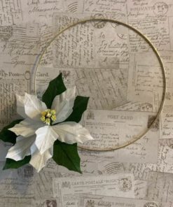white and gold wreath