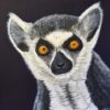 Original Painting Lemur - The Silk Purse Guild