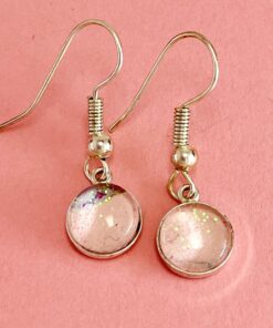 Pink sparkly earrings 2