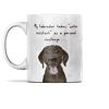 Chocolate Labrador Funny Mug