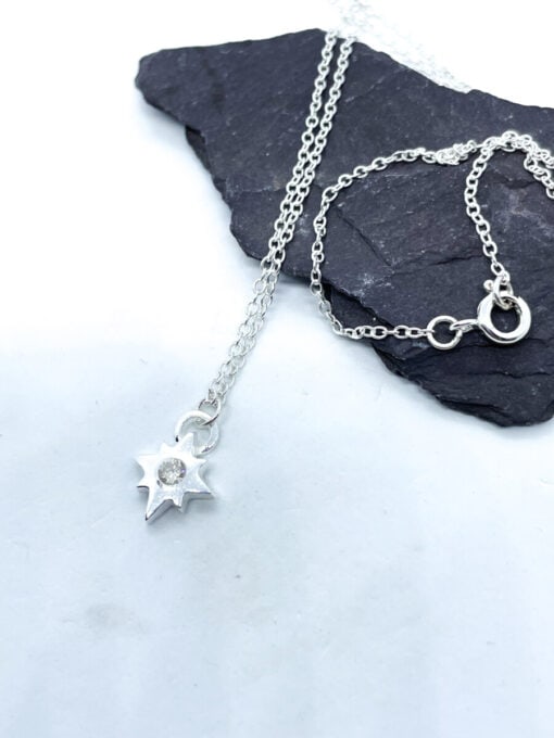 Fine silver star pendant