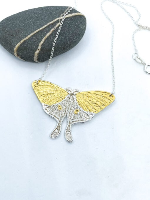 Keum boo moth necklace