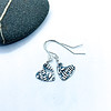 Oxidised heart earrings