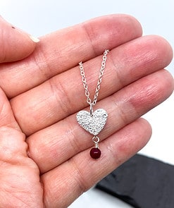 Ruby heart necklace 1