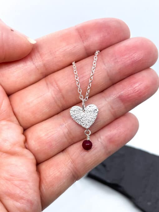 Ruby heart necklace 1
