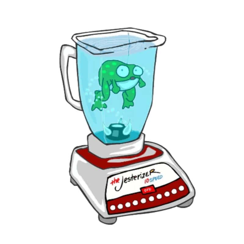 Joe Cartoon Frog in a Blender